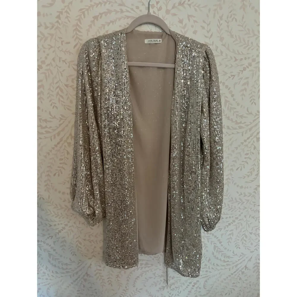 FALL SALE! NWOT 12th Tribe Sparkling Sequin Dress - Picture 2 of 9